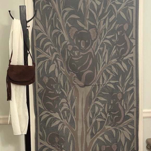 Gum Tree Koalas Blanket 2 Side FLiPSiDE Jacquard Loom Weave 100% Organic Cotton - Picture 15 of 16